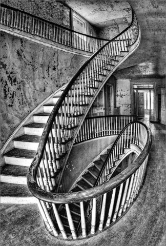 B&W S - Valerie DeBiase: Hudson Valley House Staircase