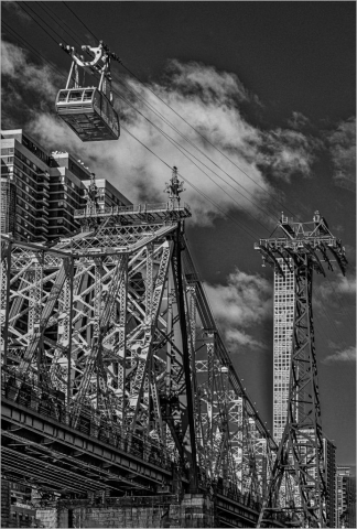 B&W A - Vincent Como: The Tram Over The Bridge