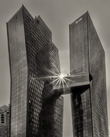 Starburst Through the Residential Copper Building - Photographer: Bonnie Forman-Franco Starburst Through the Residential Copper Building - Photographer: Bonnie Forman-Franco