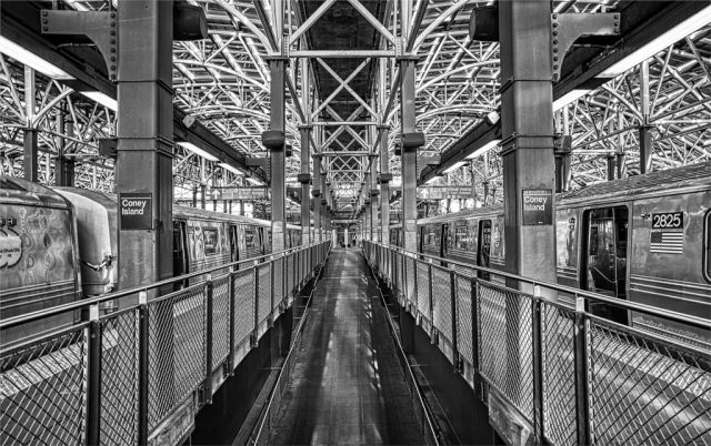 B&W A - Ellen Dunn: Coney Island Train Station