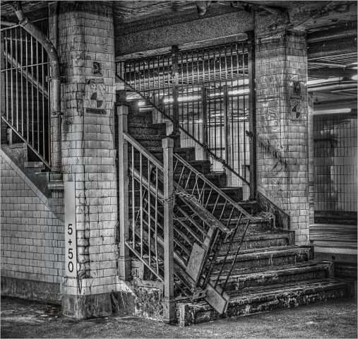 B&W S - Bonnie Forman-Franco: Abandoned NYC Subway Stairs B&W S - Bonnie Forman-Franco: Abandoned NYC Subway Stairs